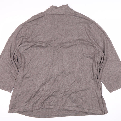 Windsmoor Women's XL Grey Studded Wrap Blouse