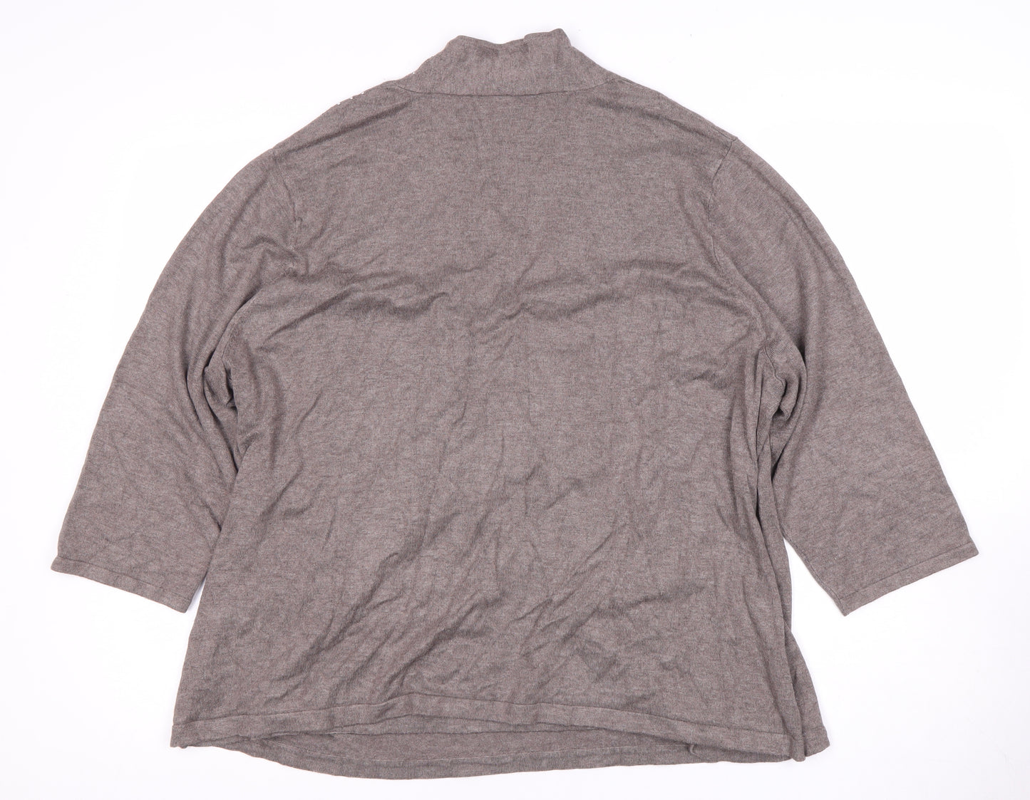 Windsmoor Women's XL Grey Studded Wrap Blouse