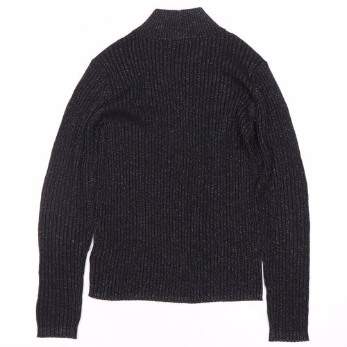 Next Girls Black High Neck Pullover Jumper 10 Years