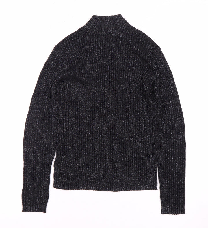 Next Girls Black High Neck Pullover Jumper 10 Years