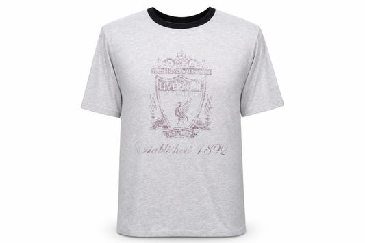Liverpool FC Men's Grey Short Sleeve Pyjama Top L