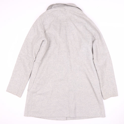 Next Women's Grey Wool Blend Mid-Length Coat Size 12