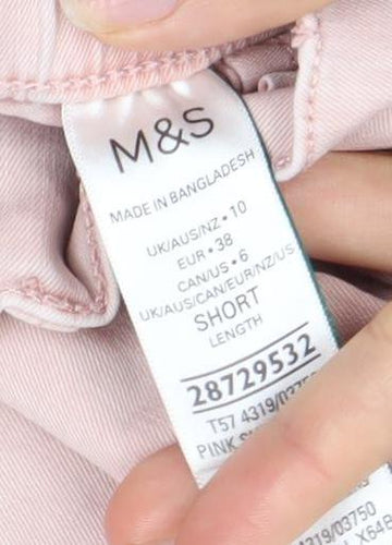 Marks and Spencer Women's Pink Cargo Trousers Size 10