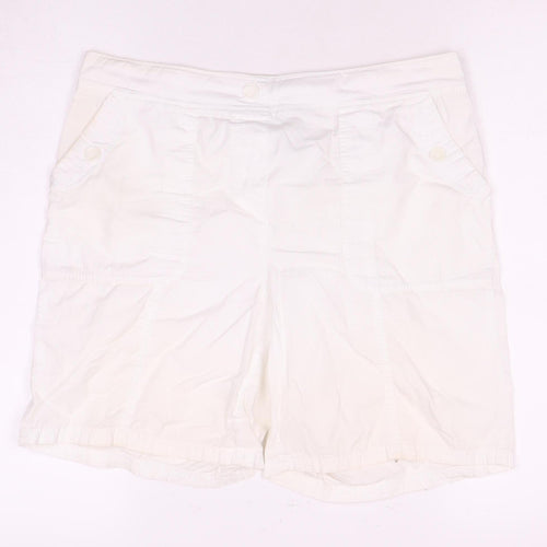 Bonmarché Women's White Casual Shorts Size 12