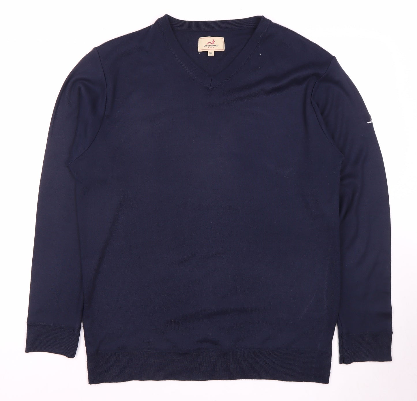 Woodworm Golf Men's Blue V-Neck Pullover 2XL Sweater