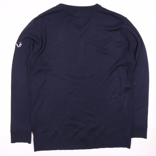 Woodworm Golf Men's Blue V-Neck Pullover 2XL Sweater