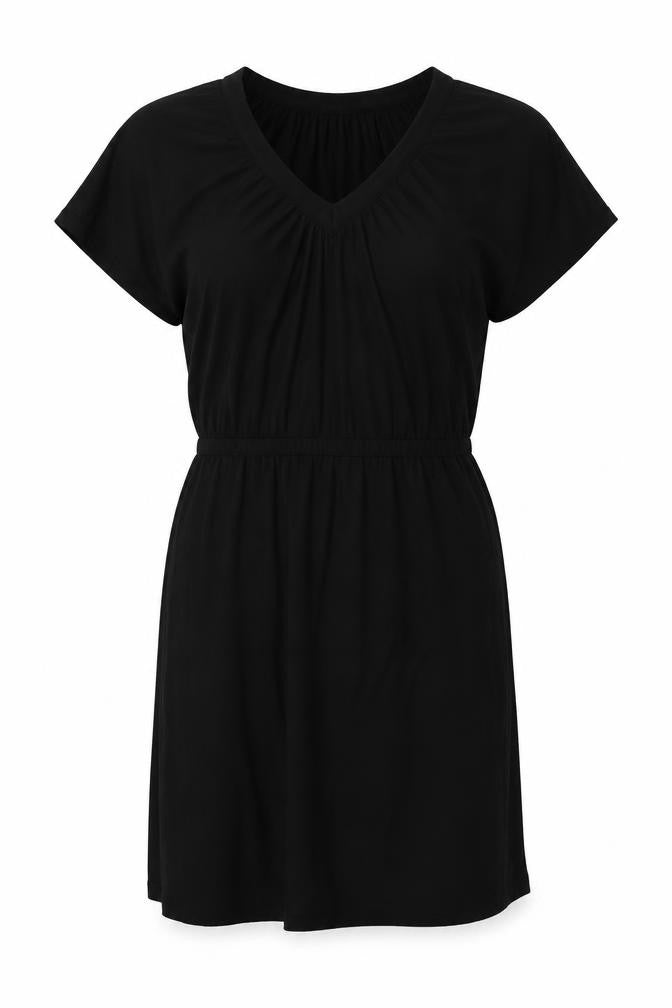 Front view of Gap Women's Black Short Sleeve Casual Dress M