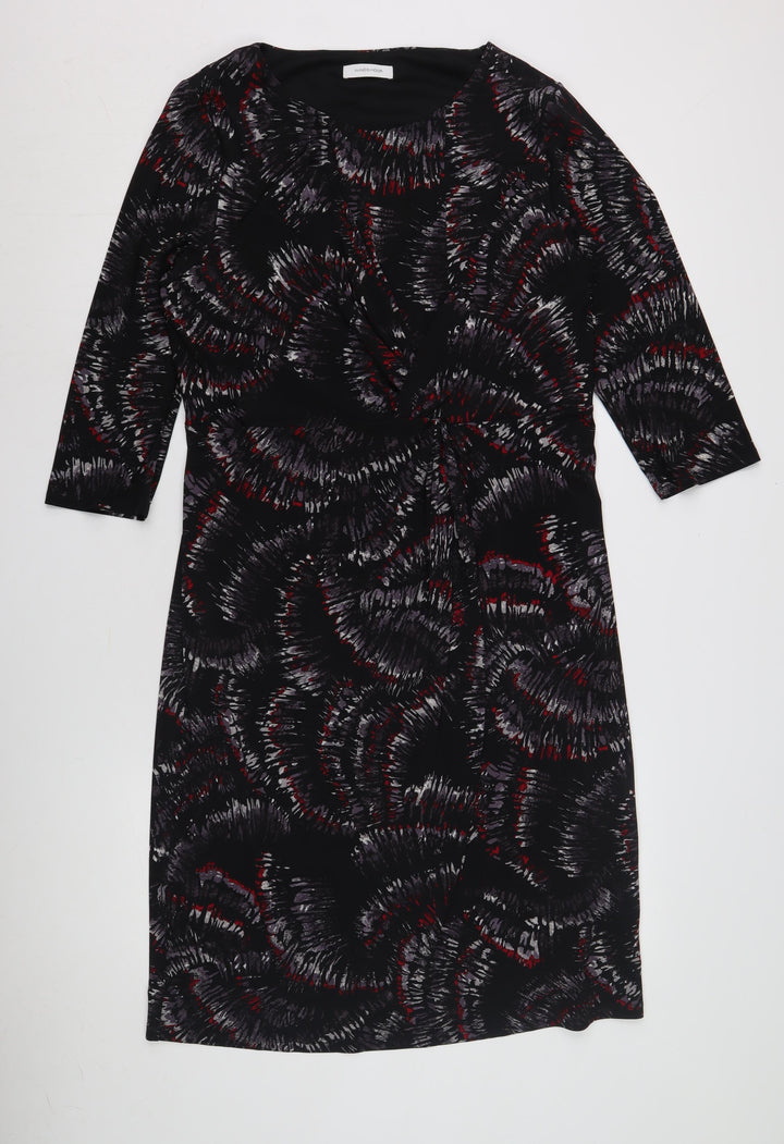 Windsmoor Women's Black Dress 3/4 Sleeve Size 16