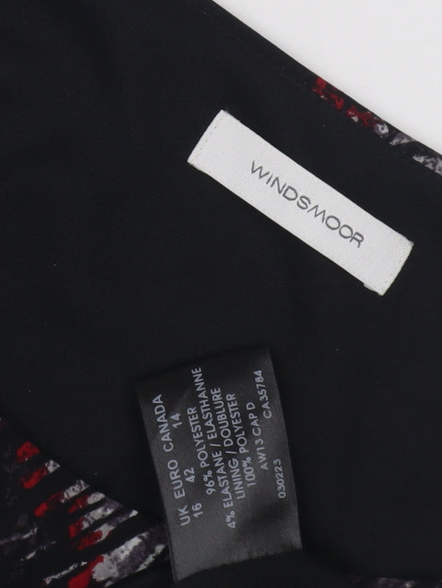 Windsmoor Women's Black Dress 3/4 Sleeve Size 16