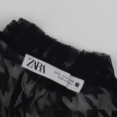 Zara Women's Black Mesh Blouse Size 10