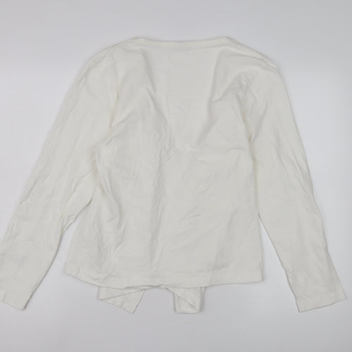 Cotton Traders Women's White Long Sleeve Jacket Size 12