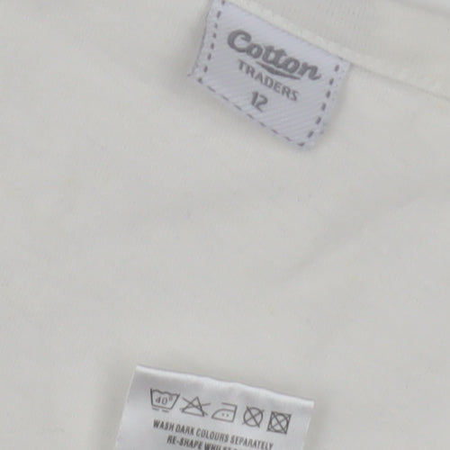 Cotton Traders Women's White Long Sleeve Jacket Size 12