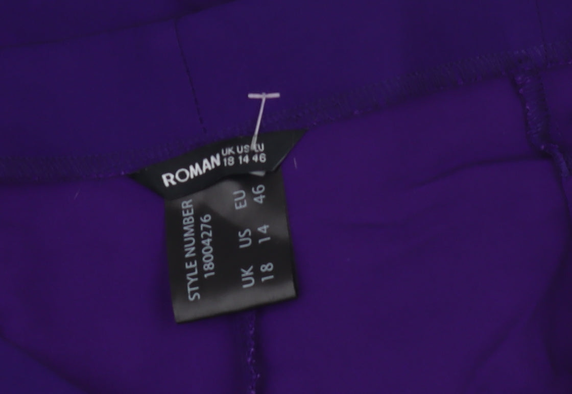 Roman Women's Purple Cropped Trousers - Size 18