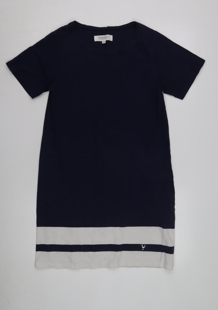Quba & Co. Women's Blue Casual T-Shirt Dress Size 10