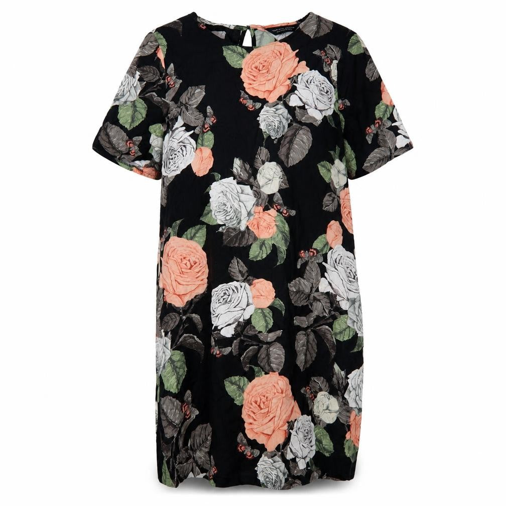 Dorothy Perkins Women's Black Floral Dress, Size 12