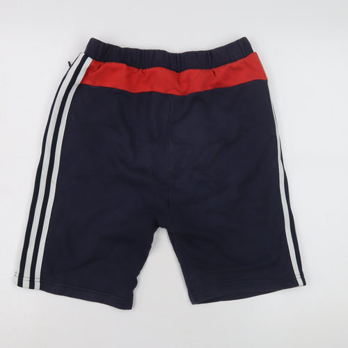 Adidas Boys Blue Athletic Shorts 16Y Elastic Waist