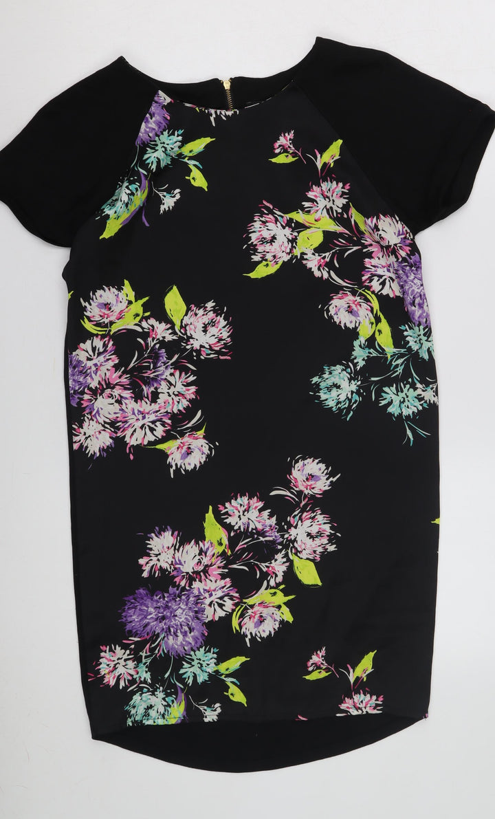 Warehouse Women's Black Floral Dress, Size 8