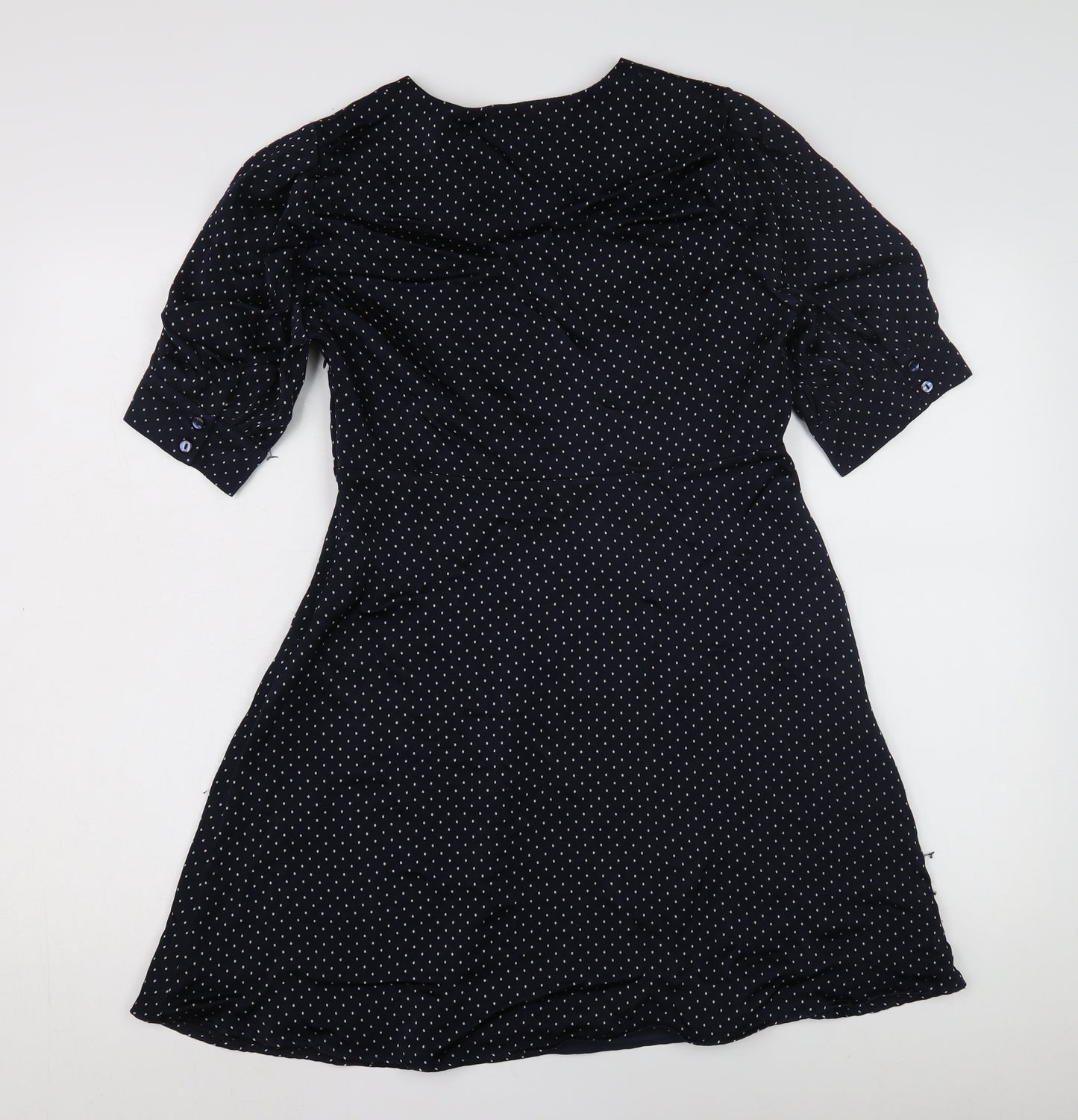 Zara Women's Blue Polka Dot A-Line Dress S