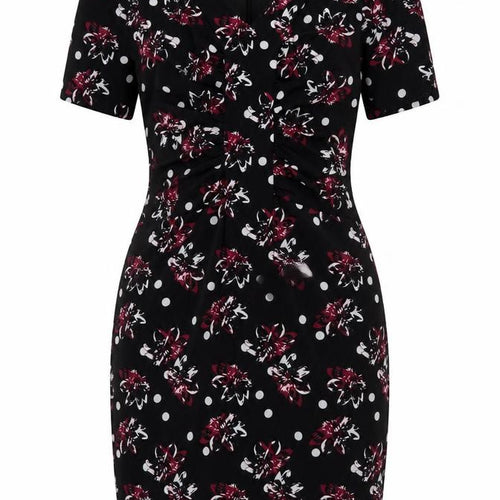 Havren Women's Black Floral Sheath Dress Size 8