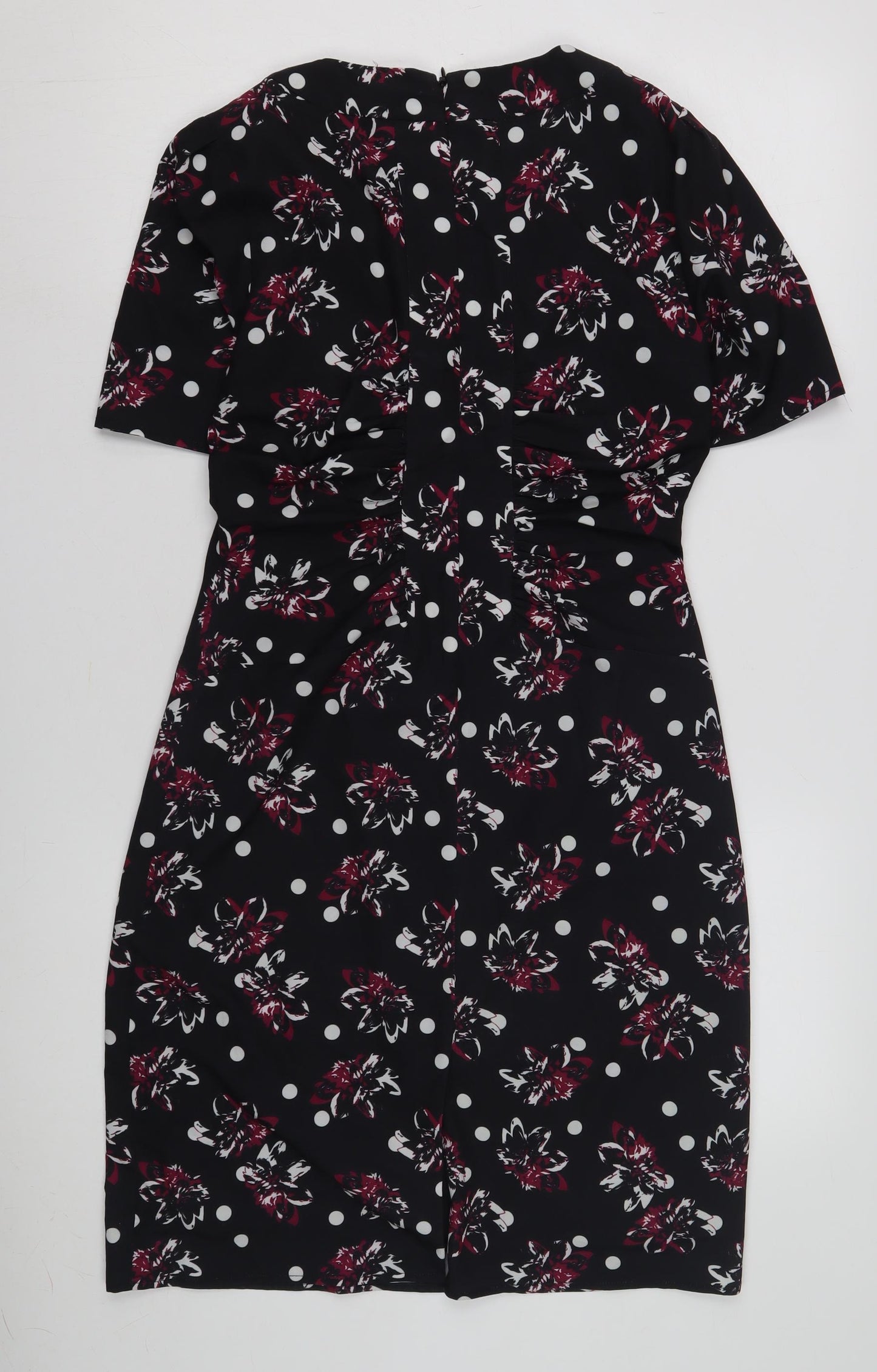Havren Women's Black Floral Sheath Dress Size 8