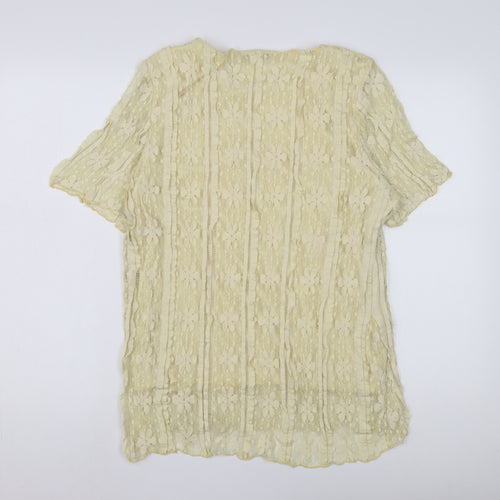 Forever Beige Lace Floral Blouse, Women's XL