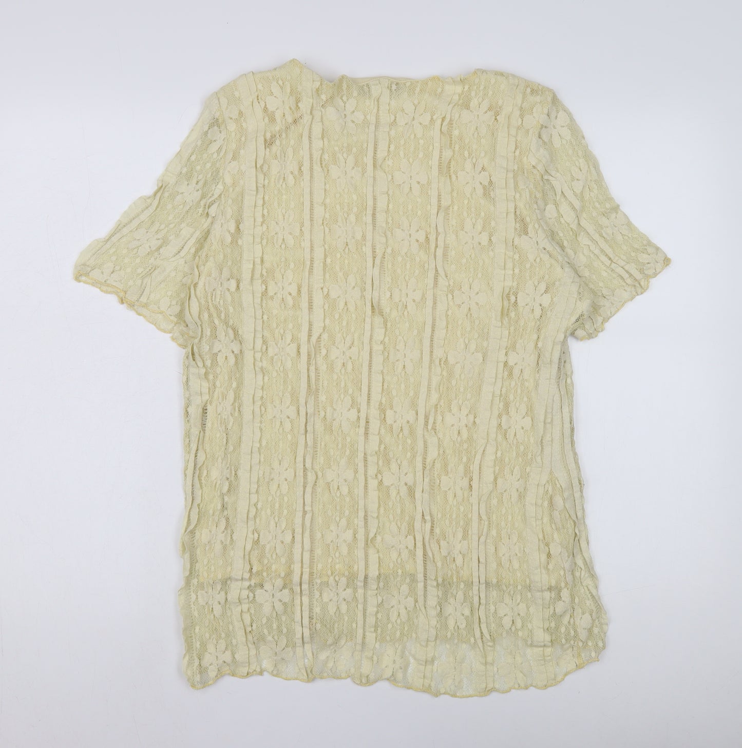 Forever Beige Lace Floral Blouse, Women's XL