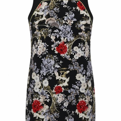 Wallis Women's Black Floral Sleeveless Dress Size 14
