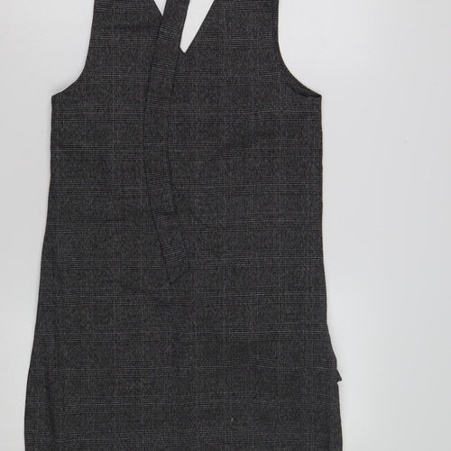 Mango Women's Black Check Sleeveless Dress Size 4