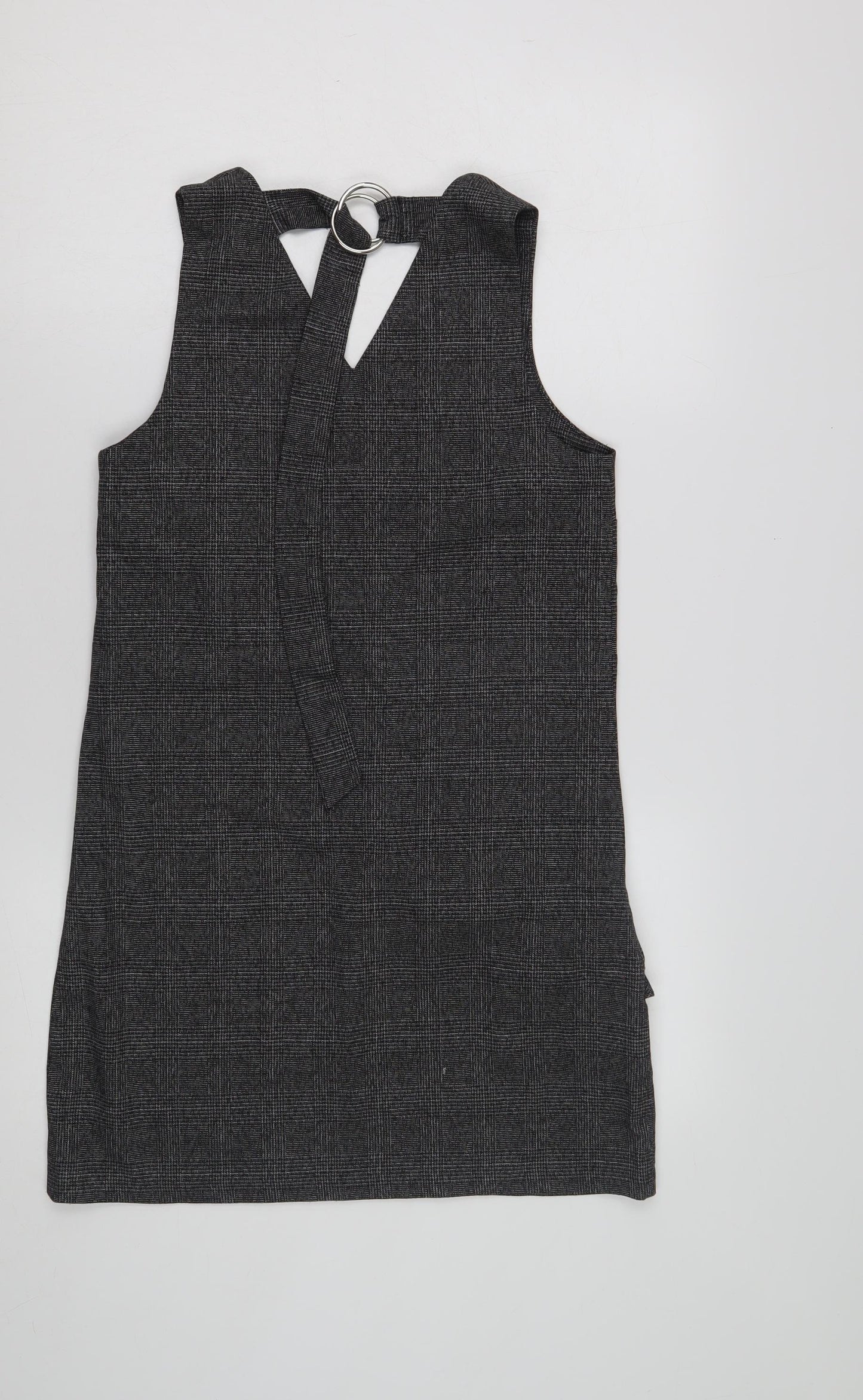 Mango Women's Black Check Sleeveless Dress Size 4