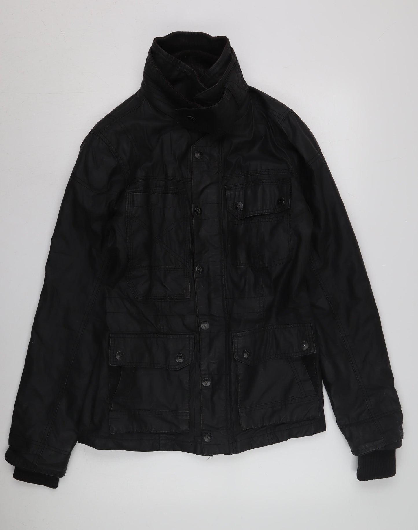 Next Men's Black Military Jacket S - Stylish & Practical