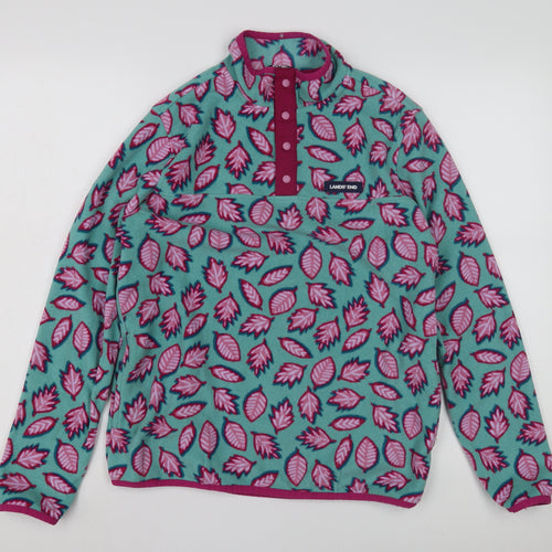 Lands' End Girls Multicoloured XL Henley Fleece Sweatshirt