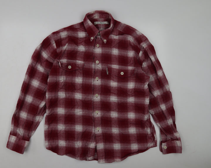 Ben Sherman Men's Red Plaid Long Sleeve Shirt M