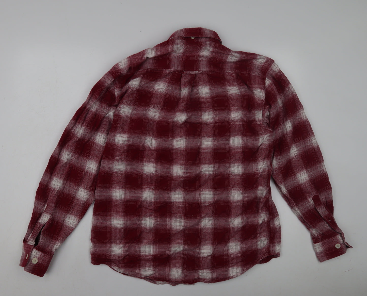 Ben Sherman Men's Red Plaid Long Sleeve Shirt M