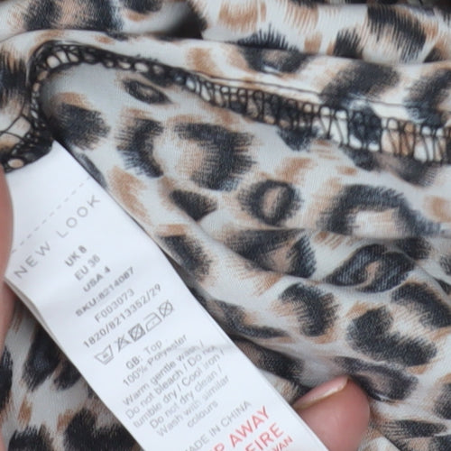 New Look Women's Leopard Print Shirt Dress Size 6