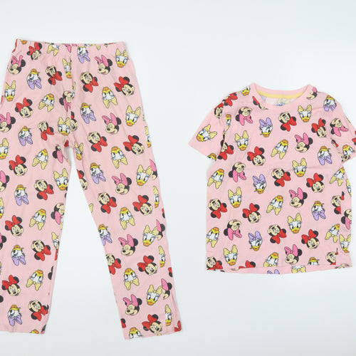 Disney Girls Pink Pyjama Set, Mickey & Friends, 6-7 Years