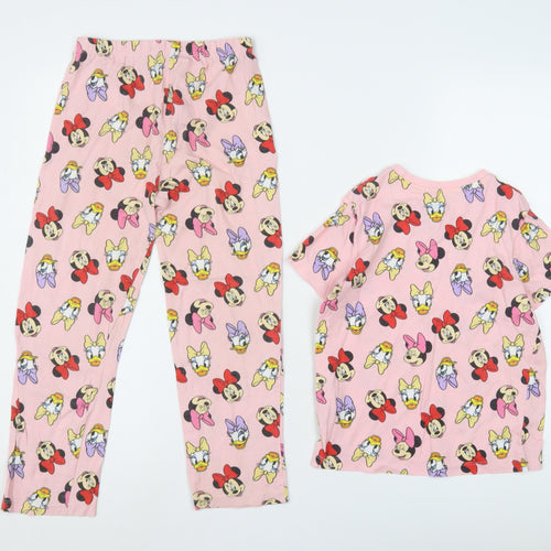 Disney Girls Pink Pyjama Set, Mickey & Friends, 6-7 Years