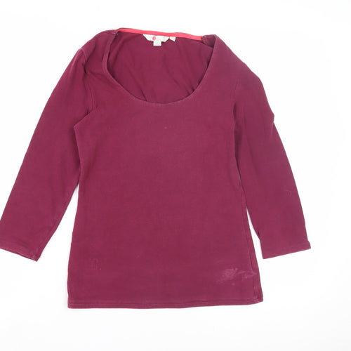 Boden Women's Purple Long Sleeve Jersey Top Size 10