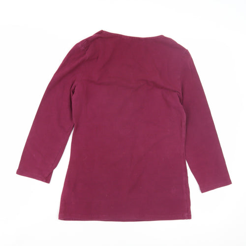 Boden Women's Purple Long Sleeve Jersey Top Size 10