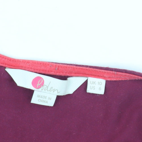 Boden Women's Purple Long Sleeve Jersey Top Size 10