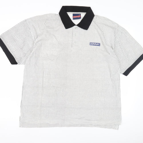 Donnay Men's XL Black Check Polo Shirt