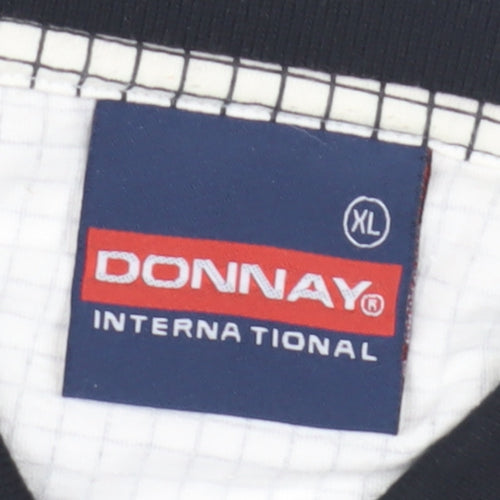 Donnay Men's XL Black Check Polo Shirt