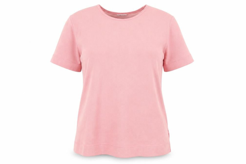 Front view of Berketex Women's Pink Basic T-Shirt, size 16, Casual Style