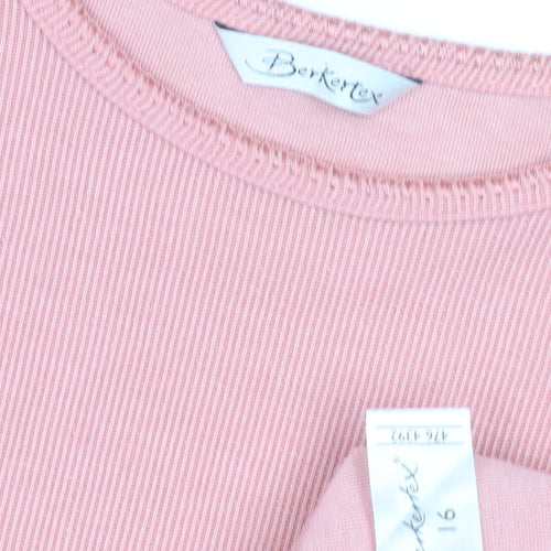 Berketex Women's Pink Basic T-Shirt, Size 16, Casual Style