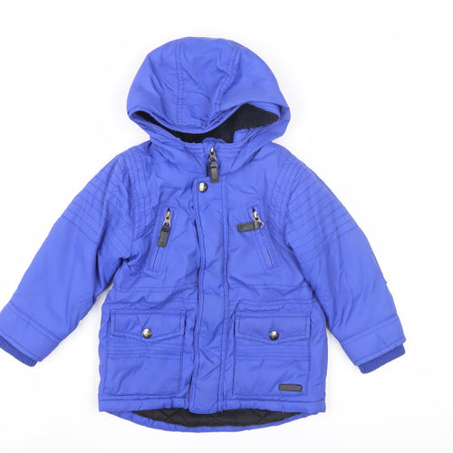 RJR.John Rocha Boys Blue Hooded Jacket 2-3 Years