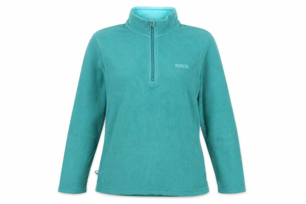 Front view of Regatta Green Fleece Sweatshirt unisex 12 excellent condition