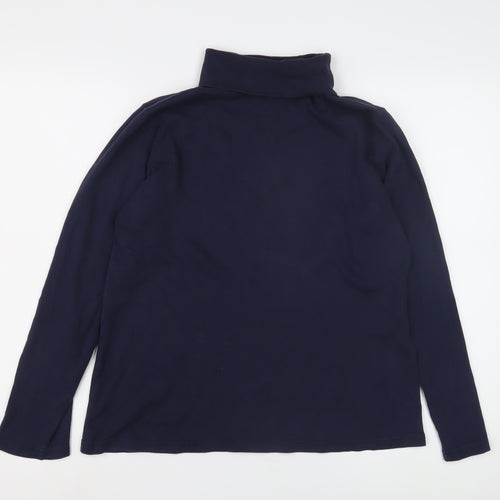 ISLE Essentials Women's Blue Roll Neck Top, Size 14