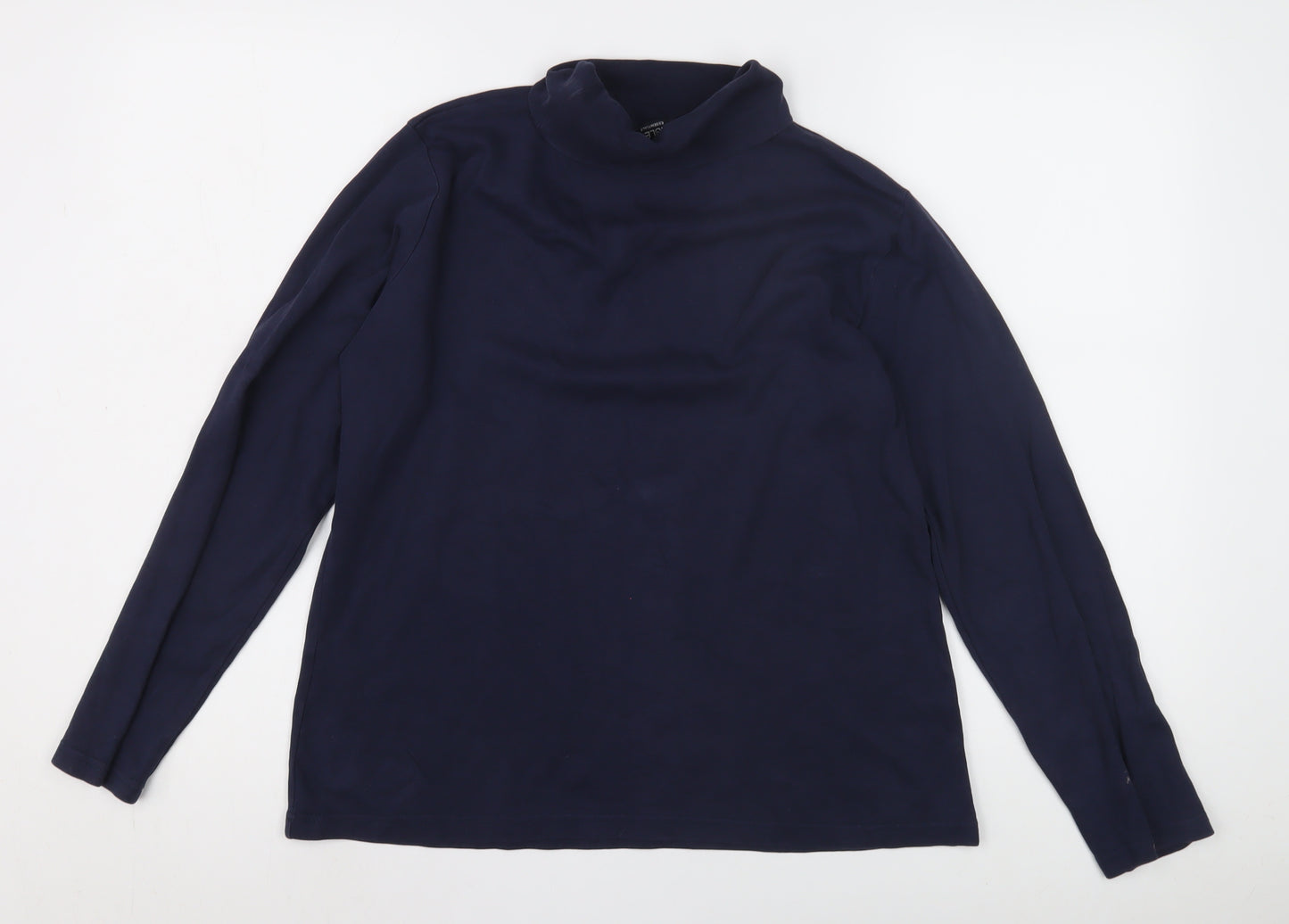 ISLE Essentials Women's Blue Roll Neck Top, Size 14