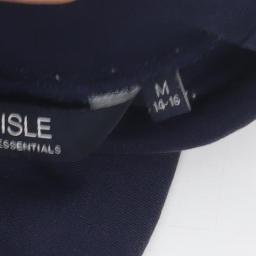 ISLE Essentials Women's Blue Roll Neck Top, Size 14