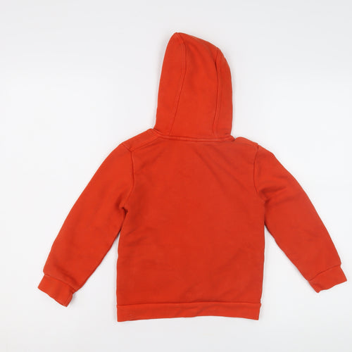 Adidas Boys Orange Hoodie, 5-6 Years, Casual Sportswear