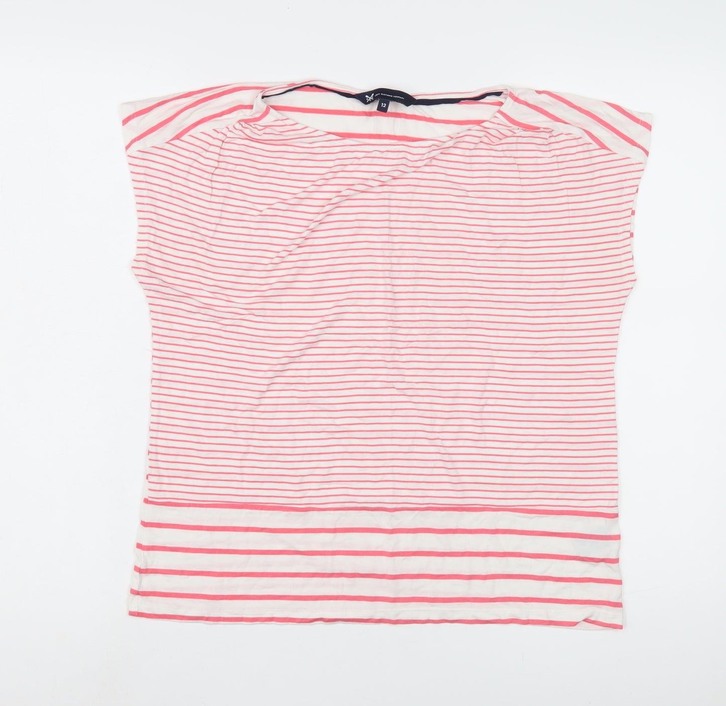Crew Clothing Company Women's Multicoloured Striped Top Size 12